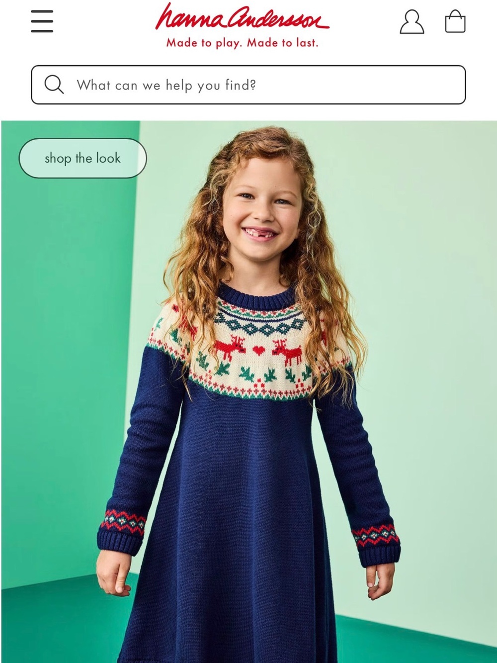 Hanna Andersson sweater dress